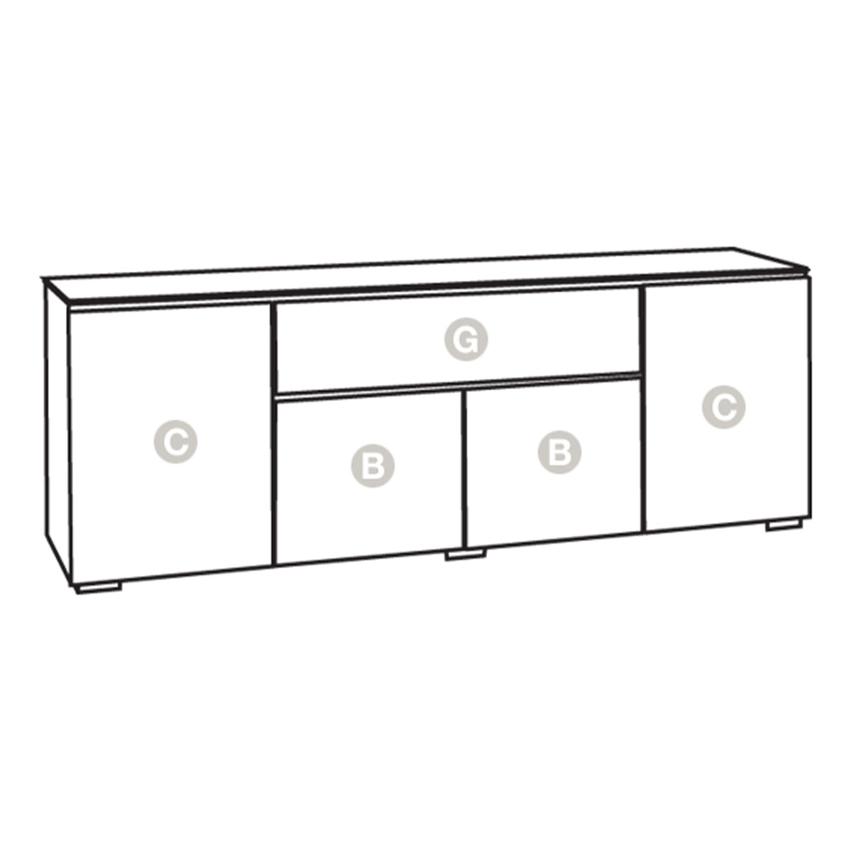 Salamander Chameleon Collection Lancaster 345 Quad Speaker Integrated Cabinet (Rough-Sawn Barnboard Oak)