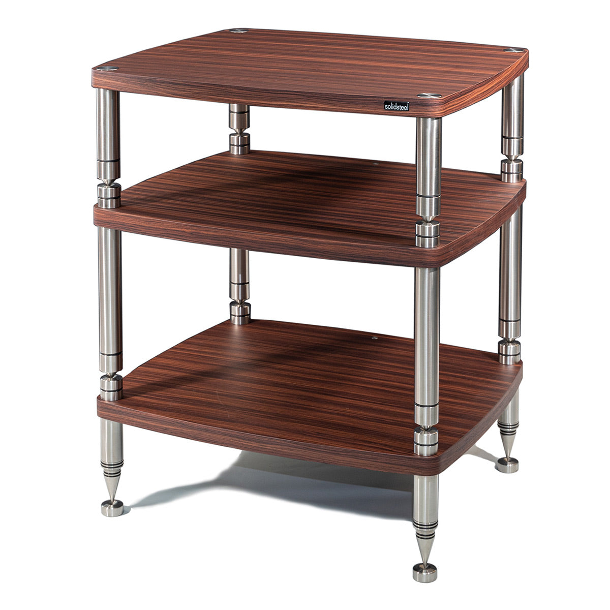 Solidsteel HF-3 Hyperspike Elite 3-Shelf AV Rack (Rosewood)