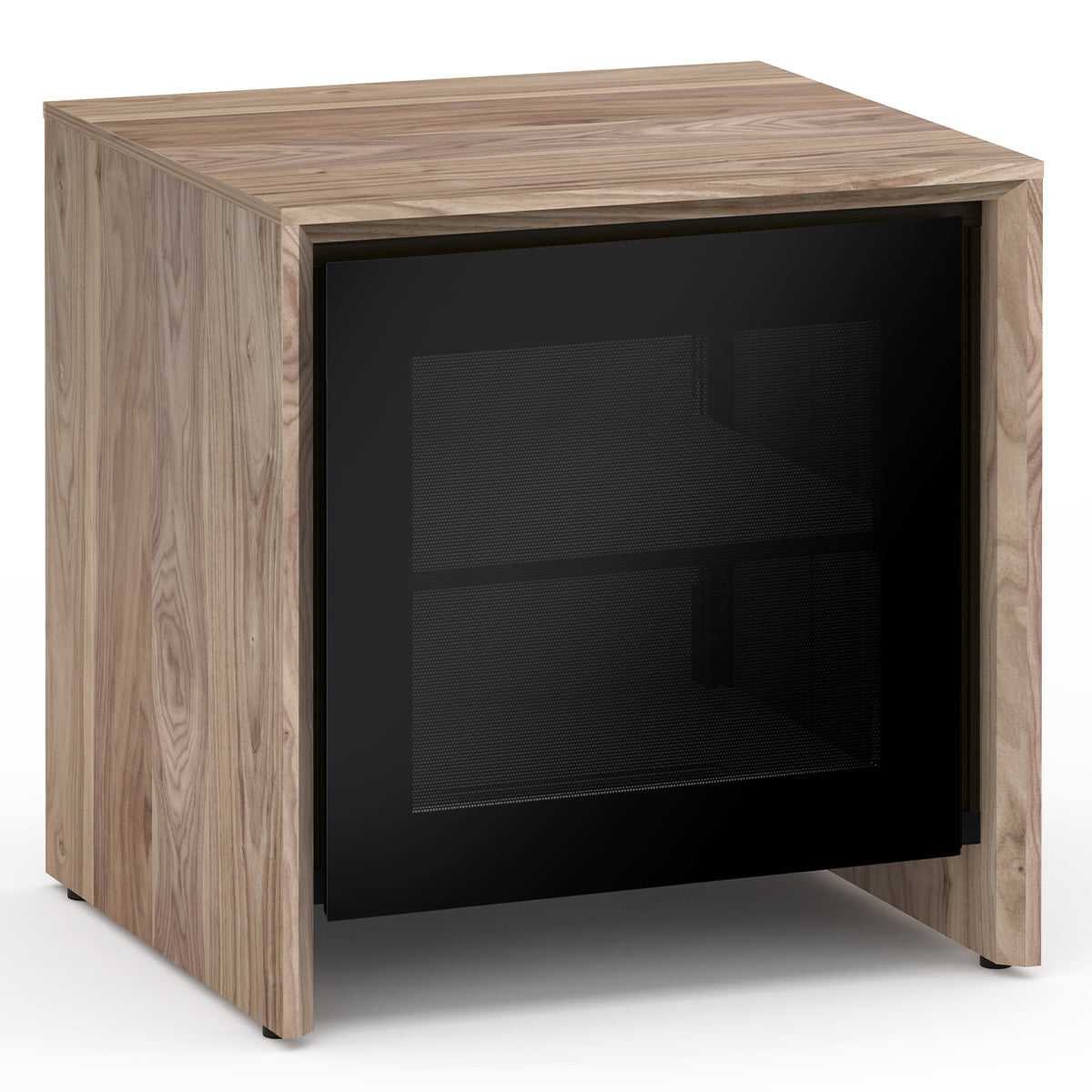 Salamander Chameleon Collection Barcelona 217 SE Subwoofer Enclosure (Natural Walnut with Black Glass Doors)