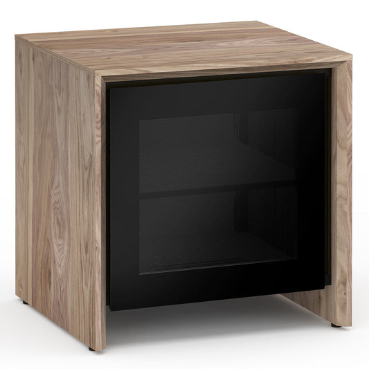 Salamander Chameleon Collection Barcelona 217 SE Subwoofer Enclosure (Natural Walnut with Black Glass Doors)