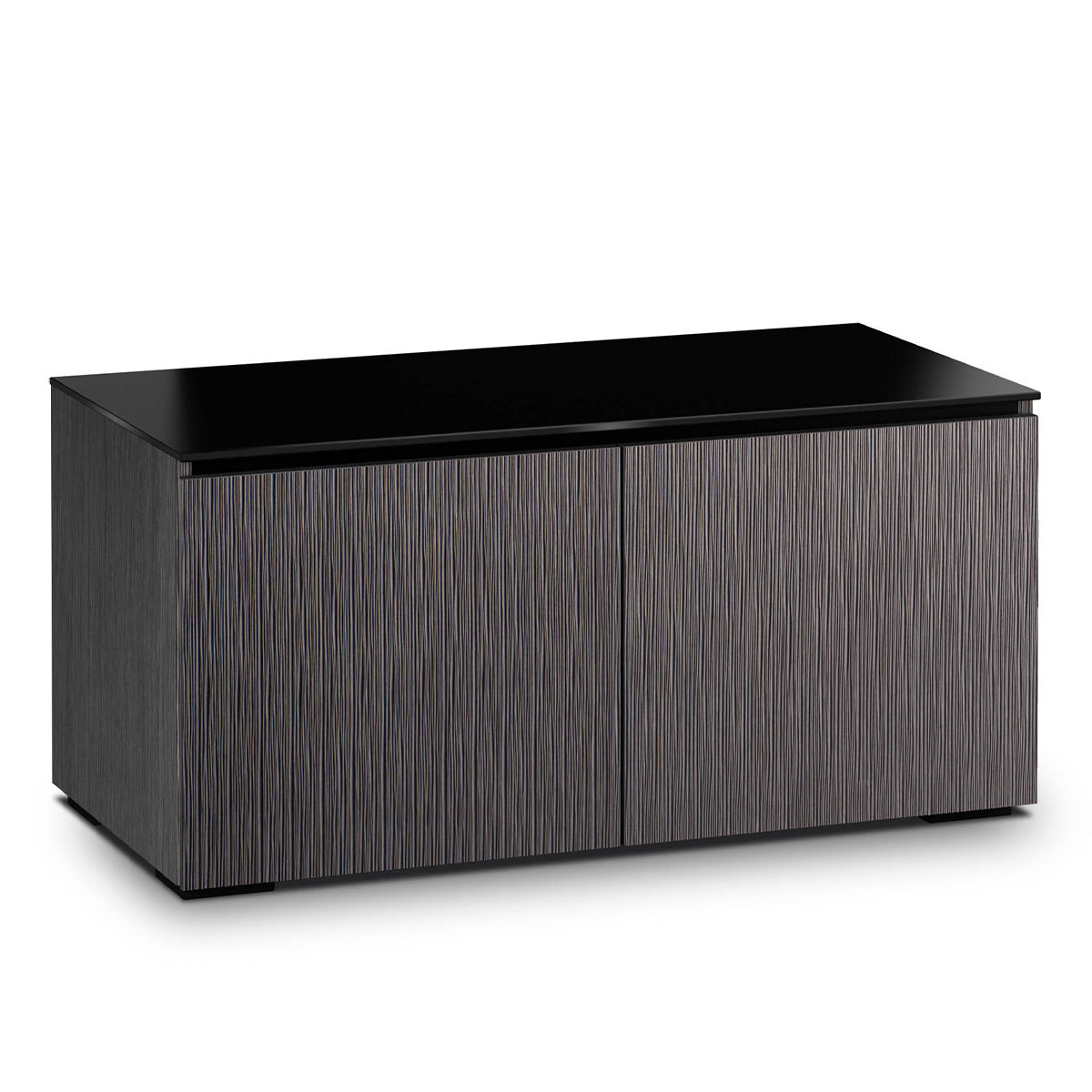 Salamander Chameleon Collection Seattle 221 Twin AV Cabinet (Gray Oak with Black Glass)