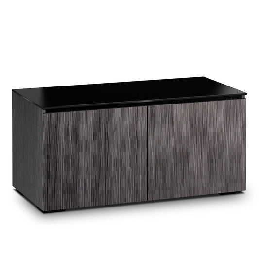 Salamander Chameleon Collection Seattle 221 Twin AV Cabinet (Gray Oak with Black Glass)