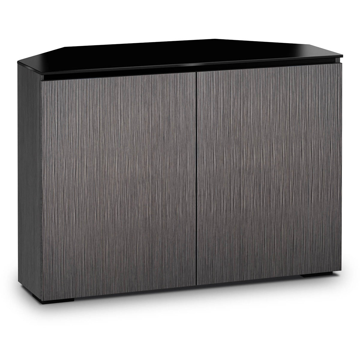 Salamander Chameleon Collection Seattle 323 Twin Corner AV Cabinet (Gray Oak with Black Glass)