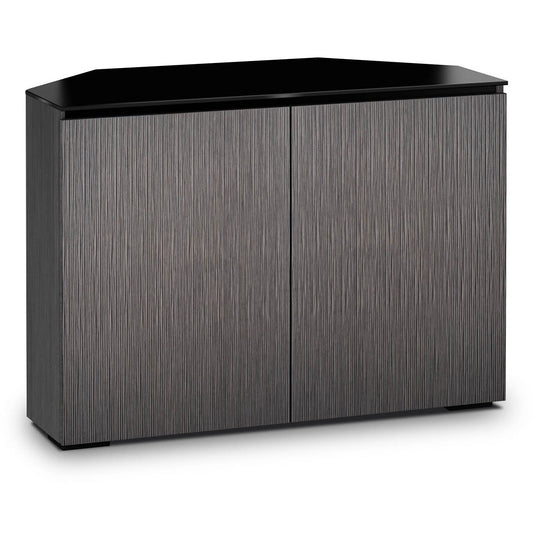 Salamander Chameleon Collection Seattle 323 Twin Corner AV Cabinet (Gray Oak with Black Glass)