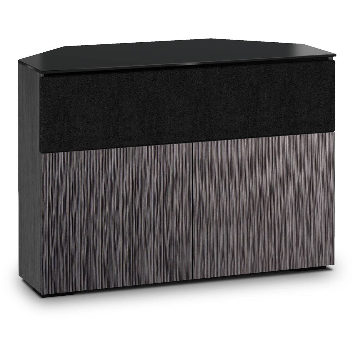 Salamander Chameleon Collection Seattle 329 Twin Speaker Integrated Corner Cabinet (Gray Oak with Black Glass)
