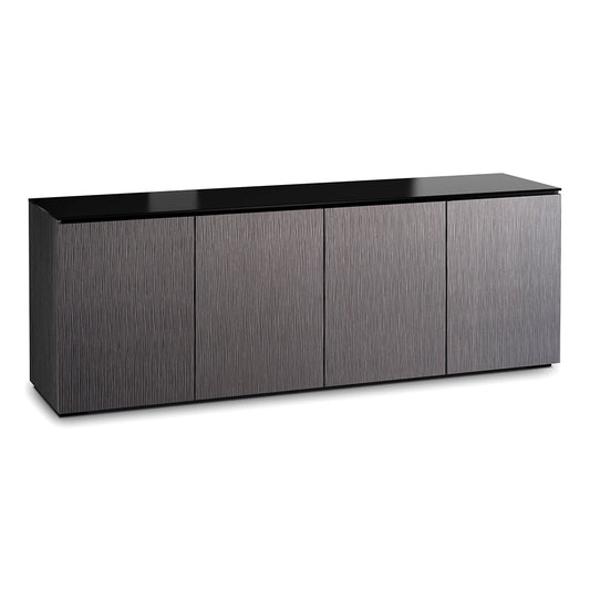 Salamander Chameleon Collection Seattle 347 Quad AV Cabinet (Gray Oak with Black Glass)