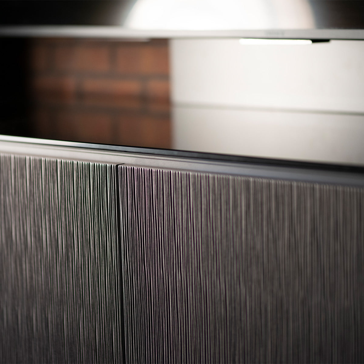 Salamander Chameleon Collection Seattle 347 Quad AV Cabinet (Gray Oak with Black Glass)