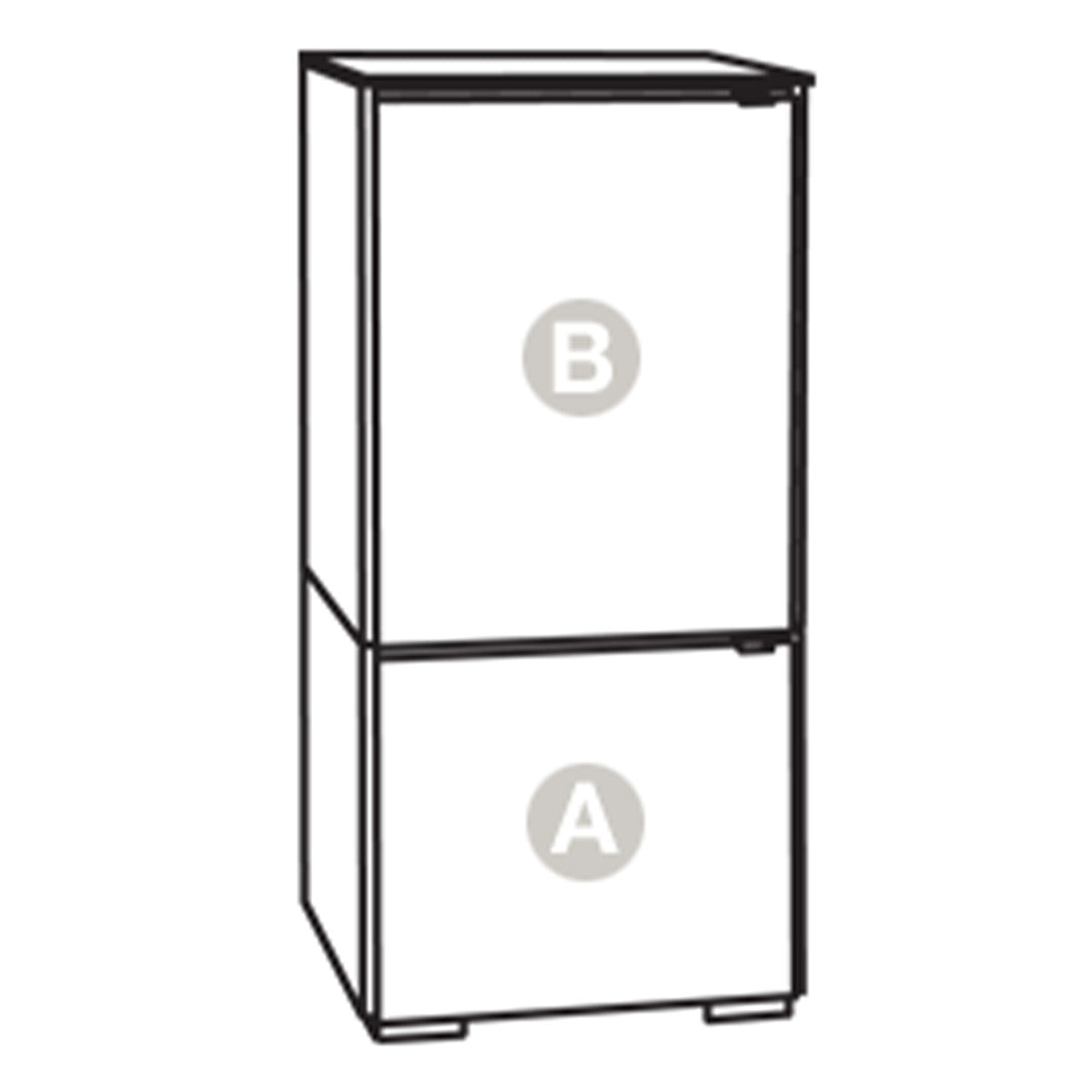 Salamander Chameleon Collection Seattle 517 Single AV Cabinet (Gray Oak with Black Glass)