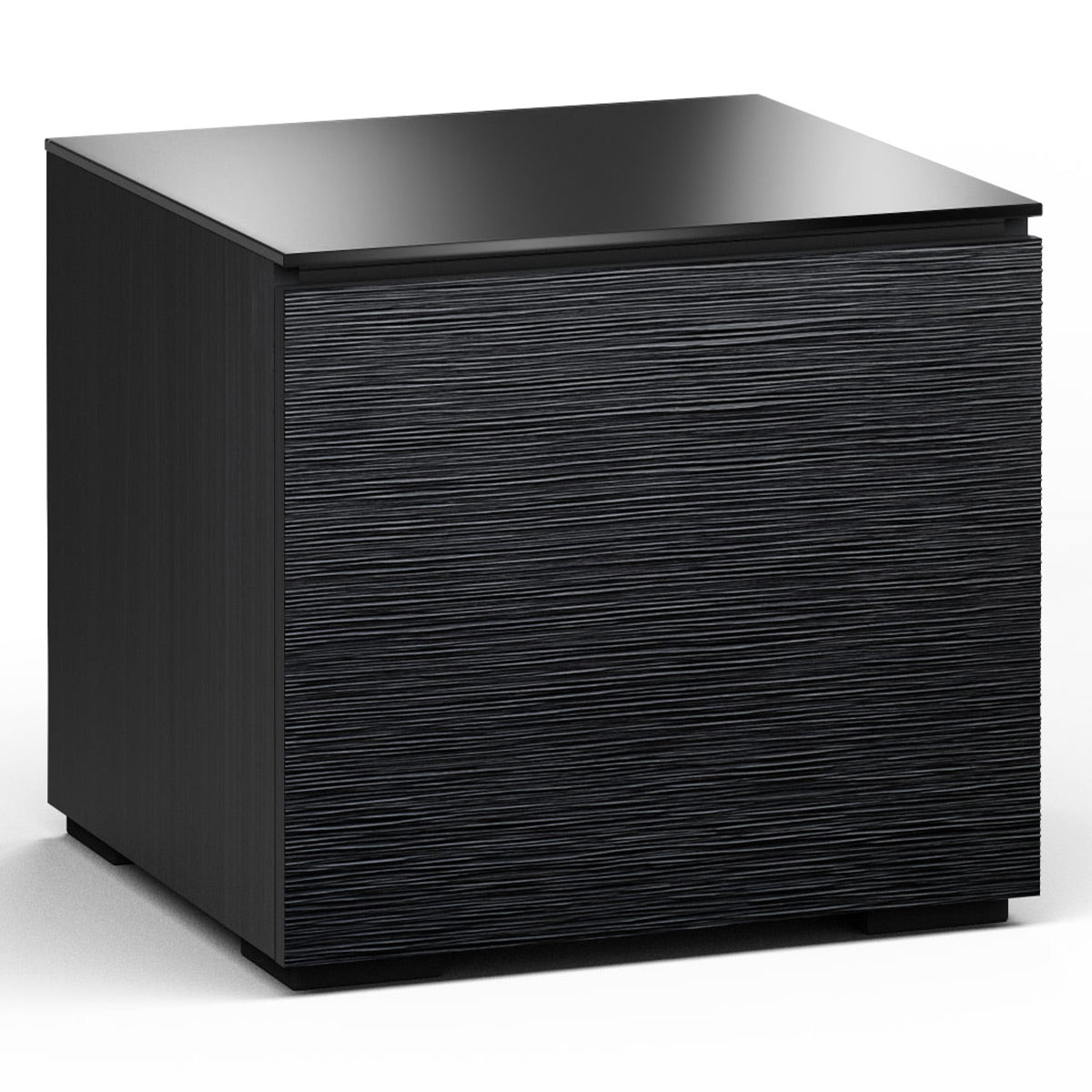 Salamander Chameleon Collection Chicago 217 SE Subwoofer Enclosure AV Cabinet (Textured Black Oak with Black Glass Top)