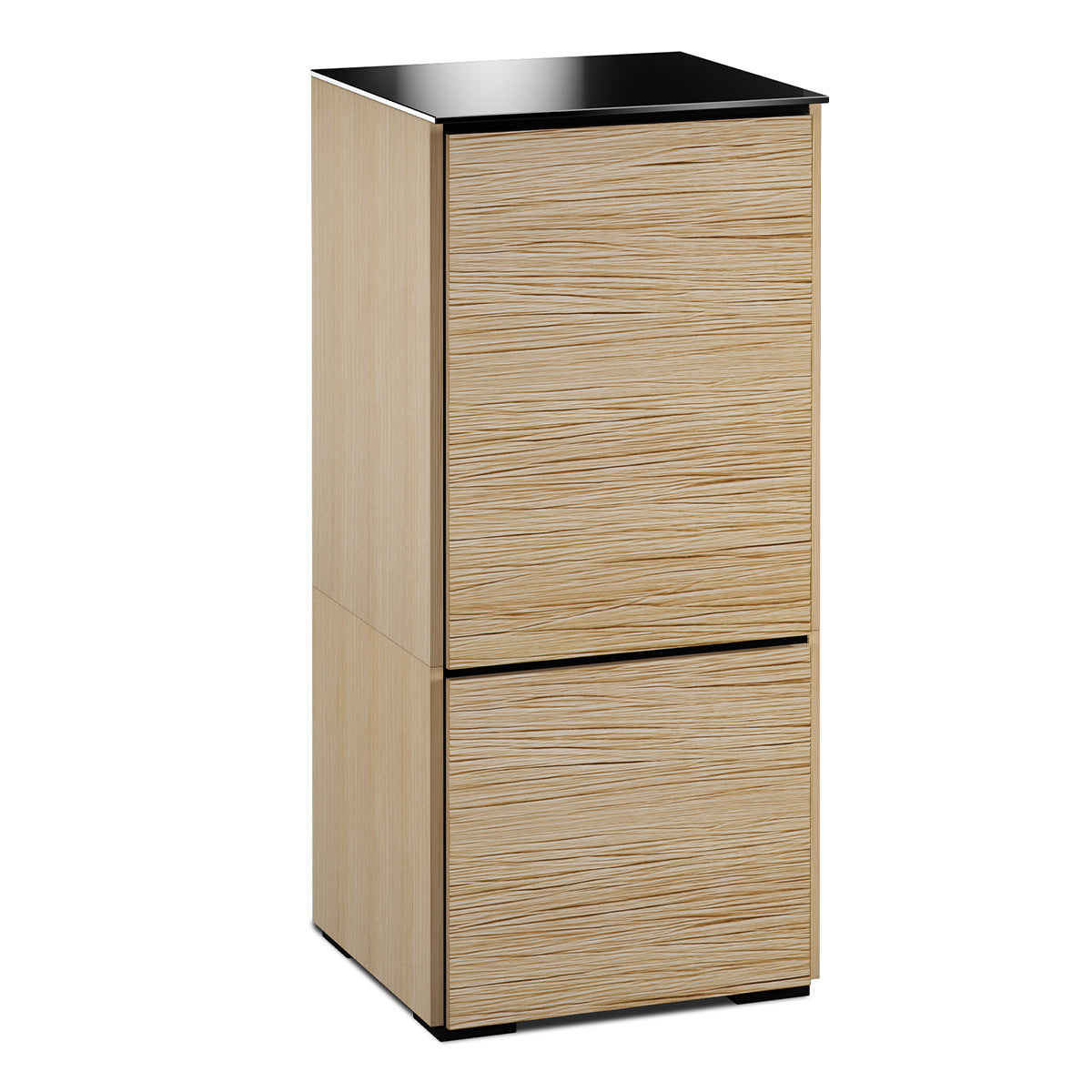 Salamander Chameleon Collection Denver 517 RM Single Pro Audio Rack (Deep Textured Natural Oak with Black Glass Top)