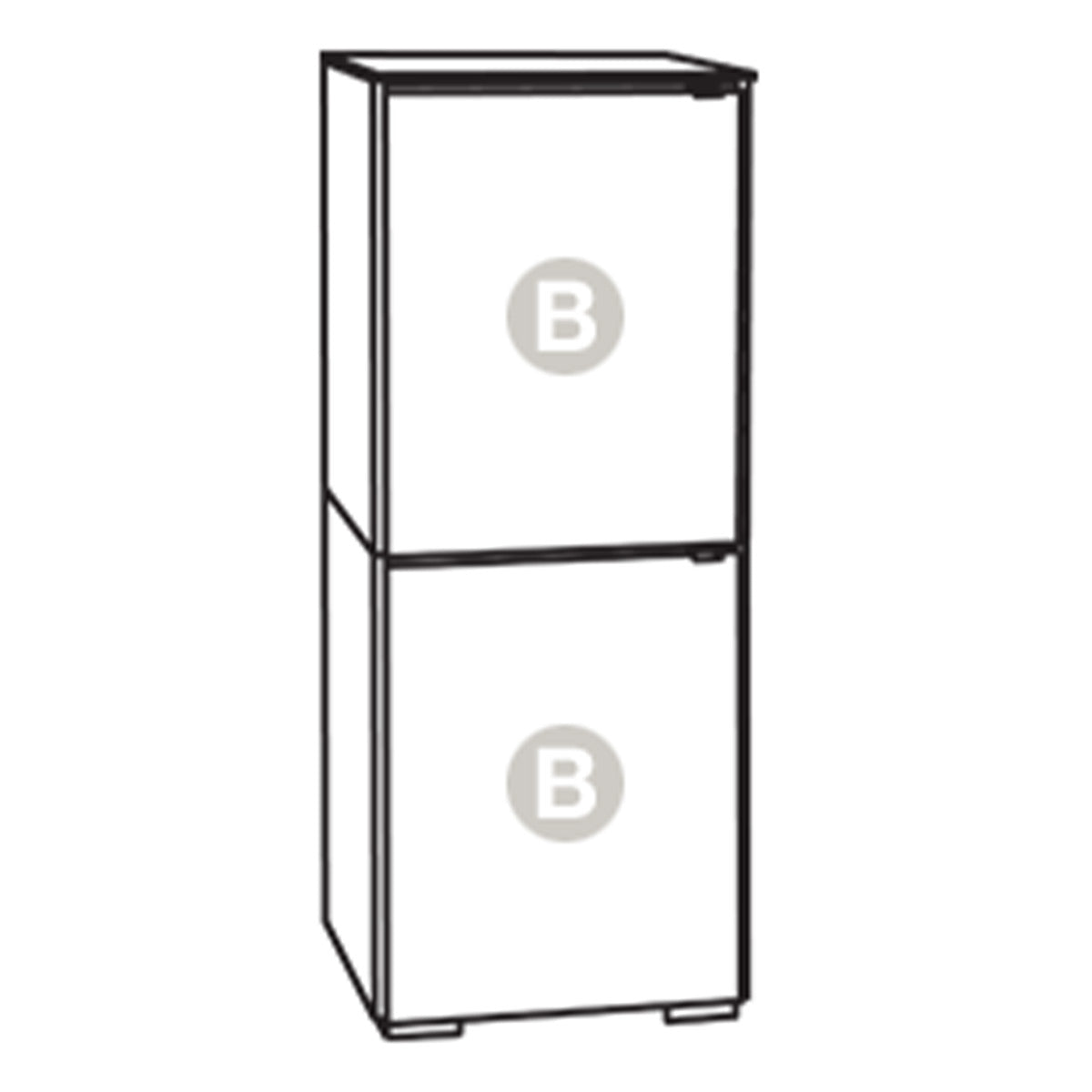 Salamander Chameleon Collection Miami 617 Single AV Cabinet (High Gloss White with Black Glass Top)