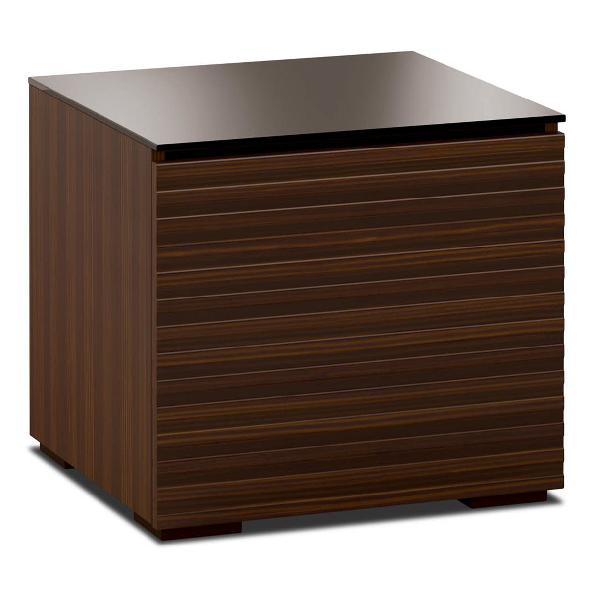 Salamander Chameleon Collection Zurich 217 AV Cabinet (Horizontal Wood Pattern with Black Glass Top)