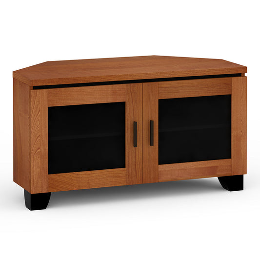 Salamander Chameleon Collection Elba 221 Twin Corner AV Cabinet (Wide Framed American Cherry Doors with Smoked Glass Inserts)