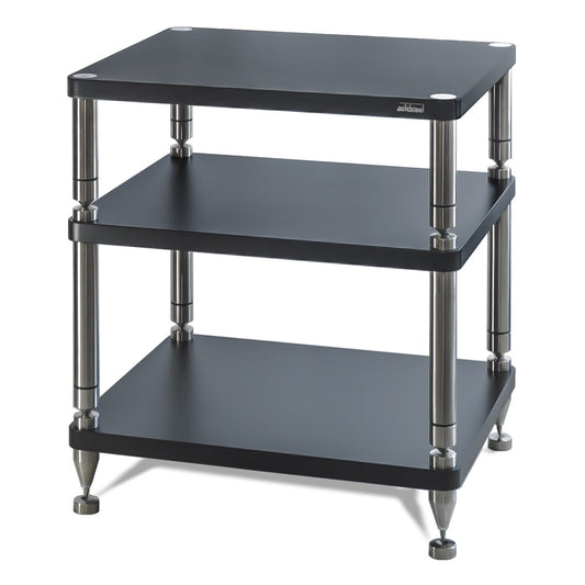 Solidsteel HY-3 Hyperspike 3-Shelf Hi-Fi AV Rack (Black)